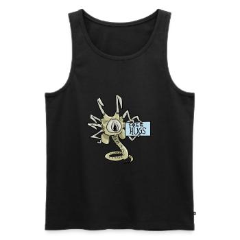 Free Hugs Alien Facehugger Ufo Space - Men's Premium Organic Tank Top - black - Front - AI Model Male 178 light (178cm)