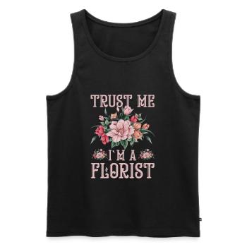 Trust Me I'm Florist - Männer Premium Bio Tank Top - Schwarz - Vorne - AI Model Male 178 light (178cm)