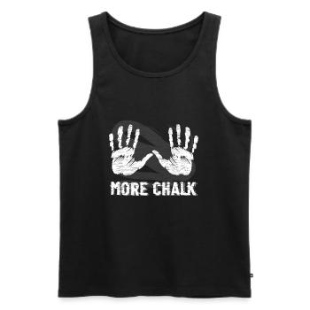 More Chalk Bouldern Boulderer Klettern - Männer Premium Bio Tank Top - Schwarz - Vorne - AI Model Male 178 light (178cm)