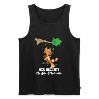 Mir Reichts Ich Geh Schaukeln Fuchs Füchse - Männer Premium Bio Tank Top - Schwarz - Vorne - Michal (187cm)