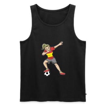Football Espagne Joueuse de football Filles - Débardeur bio Premium Homme - noir - Devant - Michal (187cm)