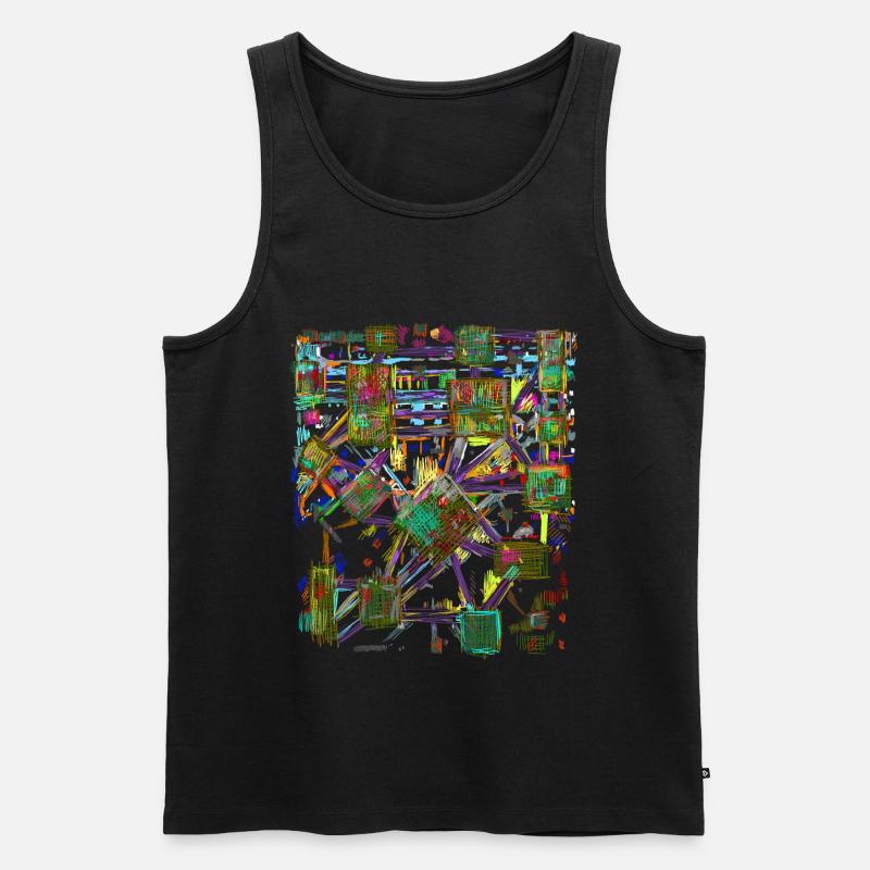 Architecture Pattern - Men's Premium Organic Tank Top - black