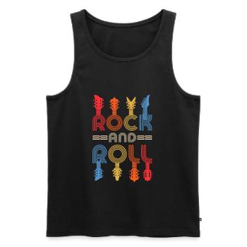 Rock And Roll Guitare Musique Guitariste - Débardeur bio Premium Homme - noir - Devant - Michal (187cm)