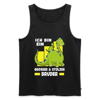 Ich Bin Ein Großer Und Stolzer Bruder - Männer Premium Bio Tank Top - Schwarz - Vorne - AI Model Male 178 light (178cm)