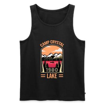 Camp Crystal Lake 1980 Halloween - Männer Premium Bio Tank Top - Schwarz - Vorne - Michal (187cm)