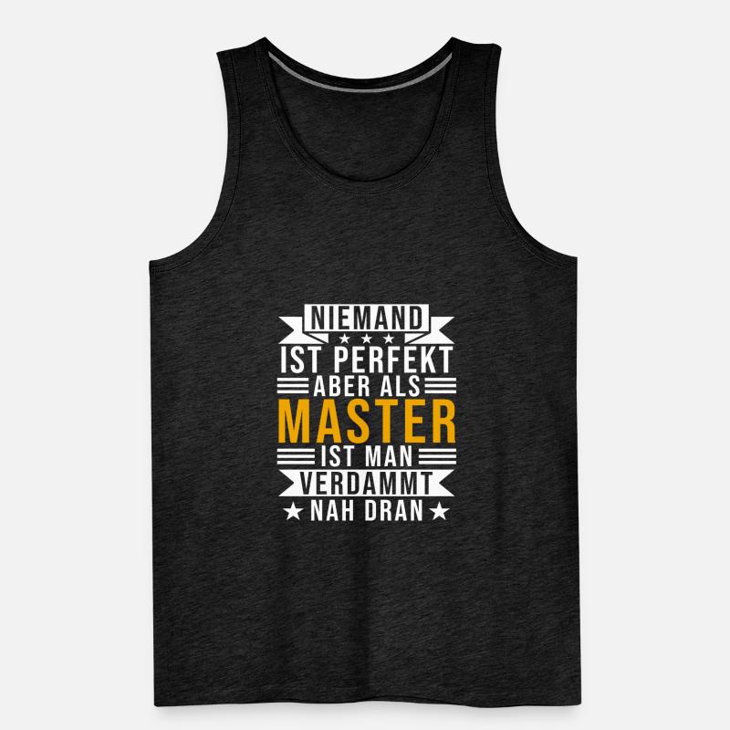 Masterarbeit Studium Student Master Spruch Uni Männer Premium Bio Tank Top