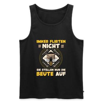 Imker Flirten Nicht Bienenstock Imker - Männer Premium Bio Tank Top - Schwarz - Vorne - Michal (187cm)