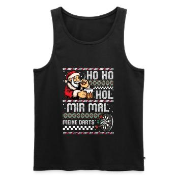 Ho Ho Hol Mir Mal Meine Darts Ugly Christmas Dart - Männer Premium Bio Tank Top - Schwarz - Vorne - Michal (187cm)