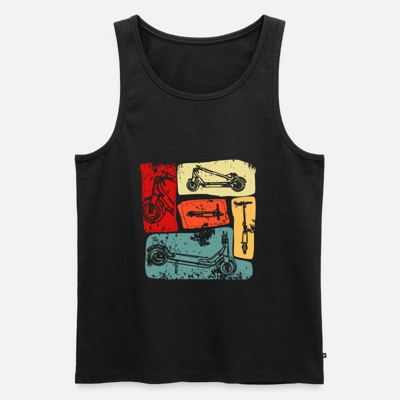 E-Scooter Stunt Scooter Roller - Männer Premium Bio Tank Top - Schwarz