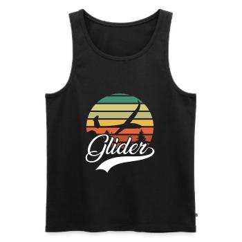Glider Gliding - Men's Premium Organic Tank Top - black - Front - AI Model Male 178 light (178cm)