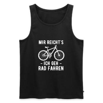Lustiger Fahrrad Mountainbike Spruch - Männer Premium Bio Tank Top - Schwarz - Vorne - Michal (187cm)