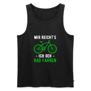 Cooler Fahrrad Mountainbike Spruch Geschenk - Männer Premium Bio Tank Top - Schwarz - Vorne - Michal (187cm)
