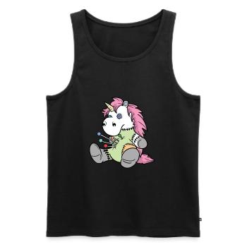 Pastel Goth Voodoo Einhorn Kawaii - Männer Premium Bio Tank Top - Schwarz - Vorne - AI Model Male 178 light (178cm)