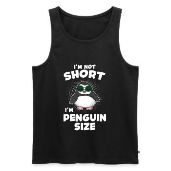 I'm Not Short I'm Penguin Size - Männer Premium Bio Tank Top - Schwarz - Vorne - AI Model Male 178 light (178cm)