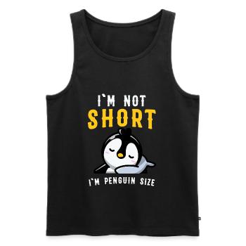 I'm Not Short I'm Penguin Size - Männer Premium Bio Tank Top - Schwarz - Vorne - AI Model Male 178 light (178cm)
