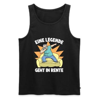 Rentner Eine Legende Geht in Rente - Männer Premium Bio Tank Top - Schwarz - Vorne - Michal (187cm)