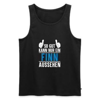 Finn Name Geschenkidee Finn Geschenk Vorname - Männer Premium Bio Tank Top - Schwarz - Vorne - AI Model Male 178 light (178cm)