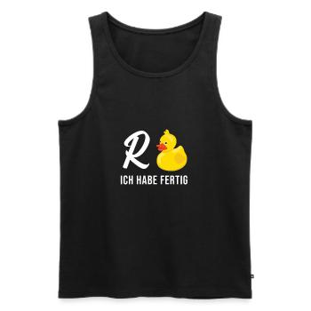 Rentner Ruhestand Lustiges Rentner Rente - Männer Premium Bio Tank Top - Schwarz - Vorne - Michal (187cm)
