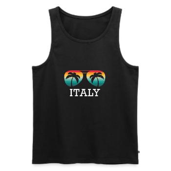 Italien Reise Urlaub Reisen Sommer Sonne Souvenir - Männer Premium Bio Tank Top - Schwarz - Vorne - Michal (187cm)