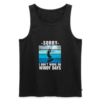 Kitesurfing Kite Surfen Windsurfen Kitesurfen Kite - Männer Premium Bio Tank Top - Schwarz - Vorne - AI Model Male 178 light (178cm)
