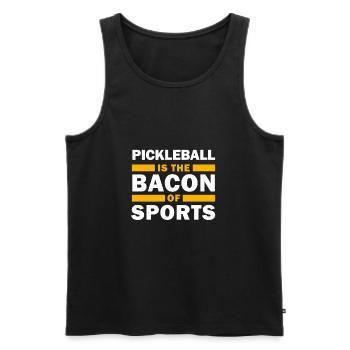 Pickleball Lustiger Spruch Pickleball-Spieler - Männer Premium Bio Tank Top - Schwarz - Vorne - Michal (187cm)