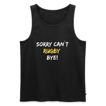 Rugby Saying Rugby Fan Rugby Player Rugby - Men's Premium Organic Tank Top - black - Front - Michal (187cm)
