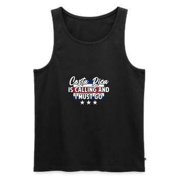 Costa Rica - Costa Rica Saying - Men's Premium Organic Tank Top - black - Front - AI Model Male 178 light (178cm)
