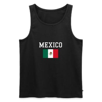Mexiko Flagge Mexikaner Geschenk - Männer Premium Bio Tank Top - Schwarz - Vorne - Michal (187cm)
