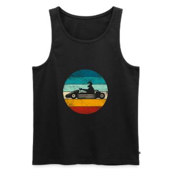 GoKart - Kartsport - Kart - Go Kart - Männer Premium Bio Tank Top - Schwarz - Vorne - AI Model Male 178 light (178cm)