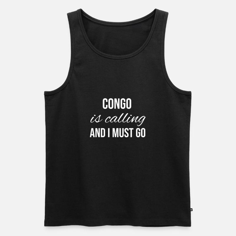 Kongo - Männer Premium Bio Tank Top - Schwarz