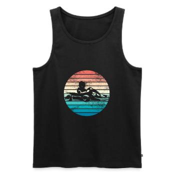 GoKart - Kartsport - Kart - Go Kart - Männer Premium Bio Tank Top - Schwarz - Vorne - AI Model Male 178 light (178cm)