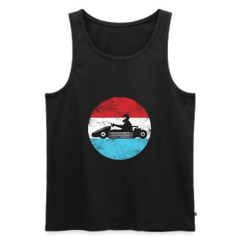 Go Kart Fahrer - Kartfahrer Wettrennen - Männer Premium Bio Tank Top - Schwarz - Vorne - AI Model Male 178 light (178cm)