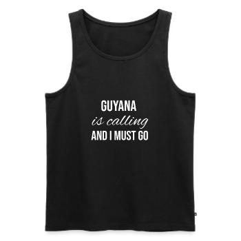 Guyana - Männer Premium Bio Tank Top - Schwarz - Vorne - Michal (187cm)