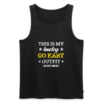 Go Kart Fahrer - Kartfahrer Go-Kart Spruch - Männer Premium Bio Tank Top - Schwarz - Vorne - AI Model Male 178 light (178cm)