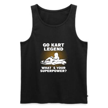 Go Kart Fahrer - Kartfahrer Go-Kart Spruch - Männer Premium Bio Tank Top - Schwarz - Vorne - AI Model Male 178 light (178cm)