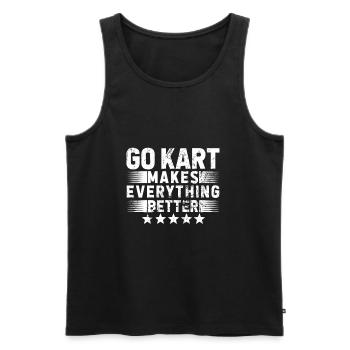 GoKart KartSport Kart Go Kart Go-Kart Course - Débardeur bio Premium Homme - noir - Devant - AI Model Male 178 light (178cm)