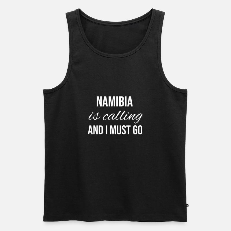 Namibia - Männer Premium Bio Tank Top - Schwarz