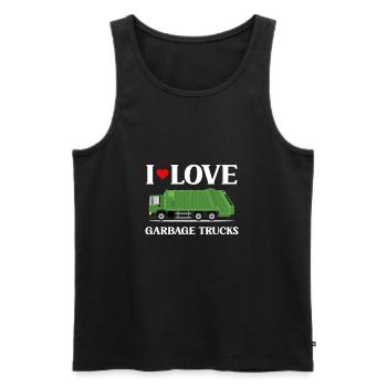 Garbage Man Garbage Truck Garbage Truck Garbage Truck - Men's Premium Organic Tank Top - black - Front - AI Model Male 178 light (178cm)