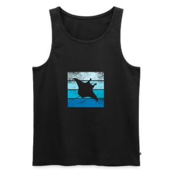 Stingray Manta Rays Retro Cadeau - Débardeur bio Premium Homme - noir - Devant - Michal (187cm)