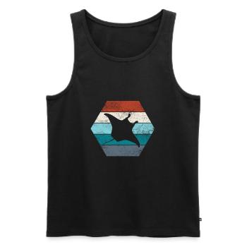Stingray - Men's Premium Organic Tank Top - black - Front - AI Model Male 178 light (178cm)