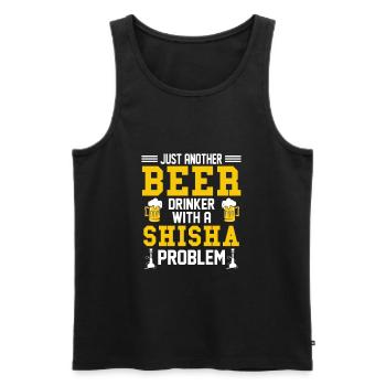 Shisha Beer Saying Hookah Hookah Hookah - Men's Premium Organic Tank Top - black - Front - AI Model Male 178 light (178cm)