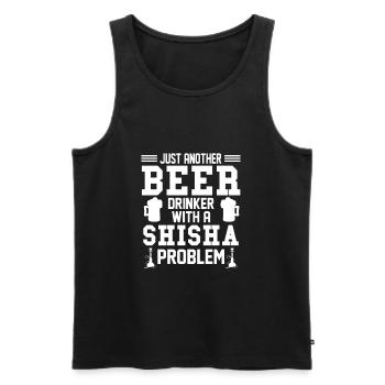 Bière Shisha Pils Narguilé Léger Narguilé Blé - Débardeur bio Premium Homme - noir - Devant - AI Model Male 178 light (178cm)
