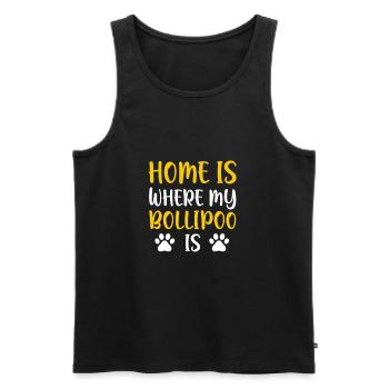 Bollipoo Hunde Hunderasse Geschenk Spruch Hund - Männer Premium Bio Tank Top - Schwarz - Vorne - AI Model Male 178 light (178cm)