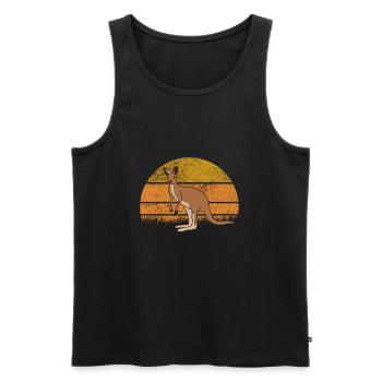 Känguru - Männer Premium Bio Tank Top - Schwarz - Vorne - Michal (187cm)