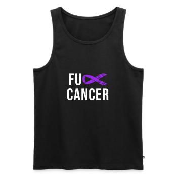 Cancer - Cancer de la vessie Vessie - Débardeur bio Premium Homme - noir - Devant - AI Model Male 178 light (178cm)