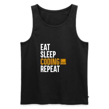 Programmierer Coding Entwickler Informatik - Männer Premium Bio Tank Top - Schwarz - Vorne - Michal (187cm)