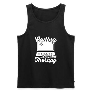 Programmierer Coding Entwickler Informatik - Männer Premium Bio Tank Top - Schwarz - Vorne - Michal (187cm)