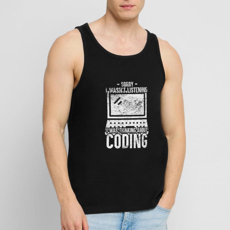 Programmeur de codage Coder Développeur de logiciels Débardeur bio Premium Homme