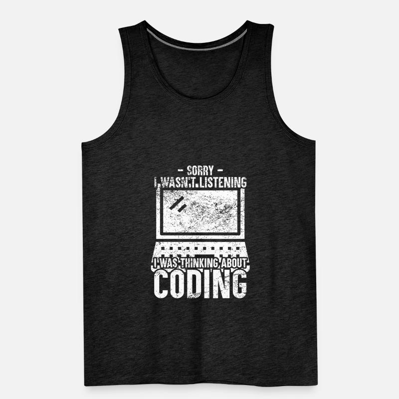 Coding Programmer Coder Software Developer Men's Premium Organic Tank Top
