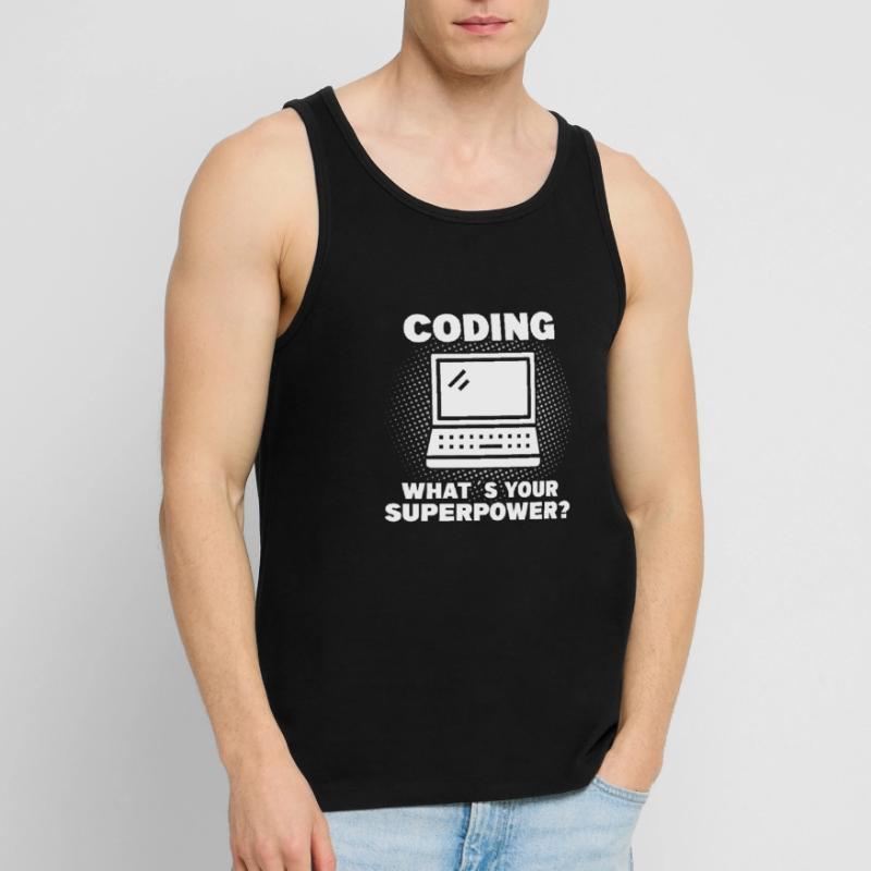 Programmeur de codage Coder Développeur de logiciels Débardeur bio Premium Homme
